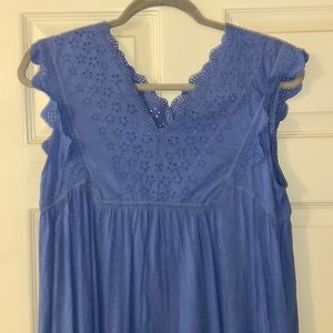 Blue Lace Detail Tank Top, Size M